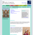 Faculty of Linguistics, Philology & Phonetics website screen shoot
