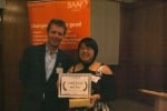 Jessica Emmett with Nicky Campbell (2011)