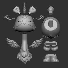 Pandragoncorn - parts (2023) - 3D Pandragoncorn - parts (2023) - 3D