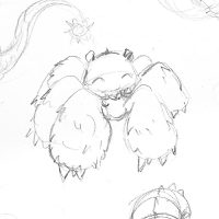 Dangerously Cute - Claws (Spider Bear) rough sketch (2020)