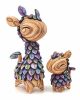 Lleafi & Lil Lleafi pair - Purple Pink & Green Leaves (2022) - Designer toy