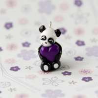 Deep purple heart Panda Charm (2014)