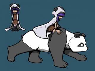 Girl riding panda (2013)