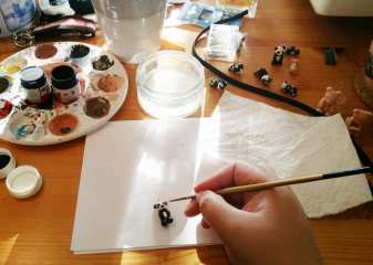 Panda Charms prototypes - painting (2014)