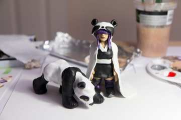 Panda Girl Polymer Clay (2013)