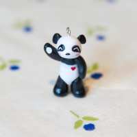 Waving Heart Panda Charm (2014)