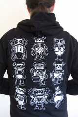 Panda Robots Hoodie - back zoomed (2014)