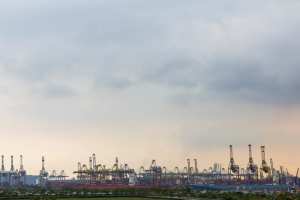 ship yard sunset (2015)